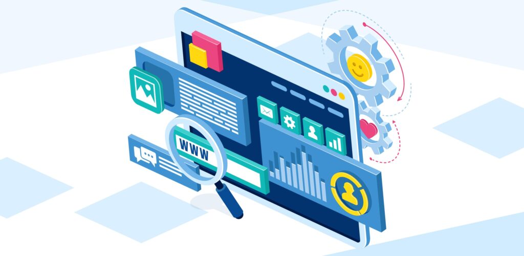Web portal development illustration